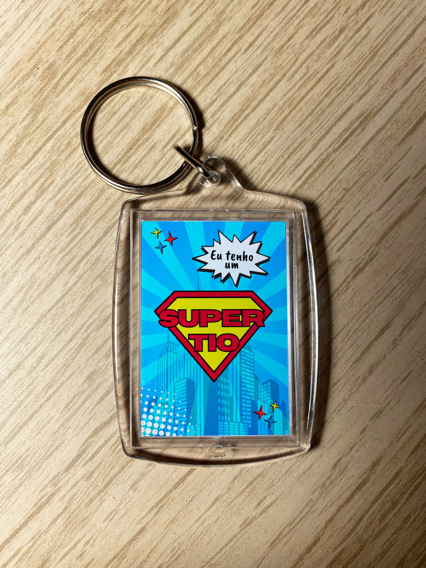 Porta-chaves Personalizado "Super Tio"