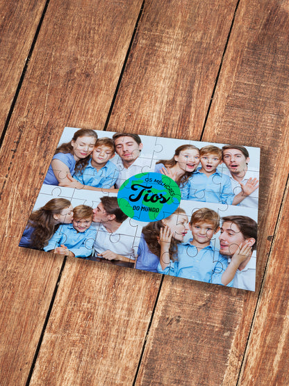 Puzzle Personalizado  em MDF p/ Tios