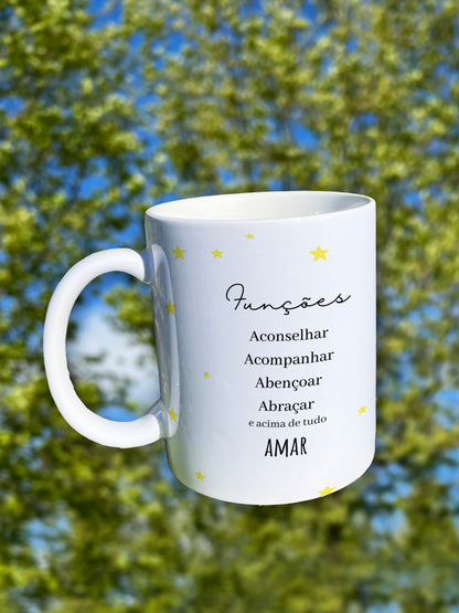 Caneca Personalizada "Funções de Padrinho"