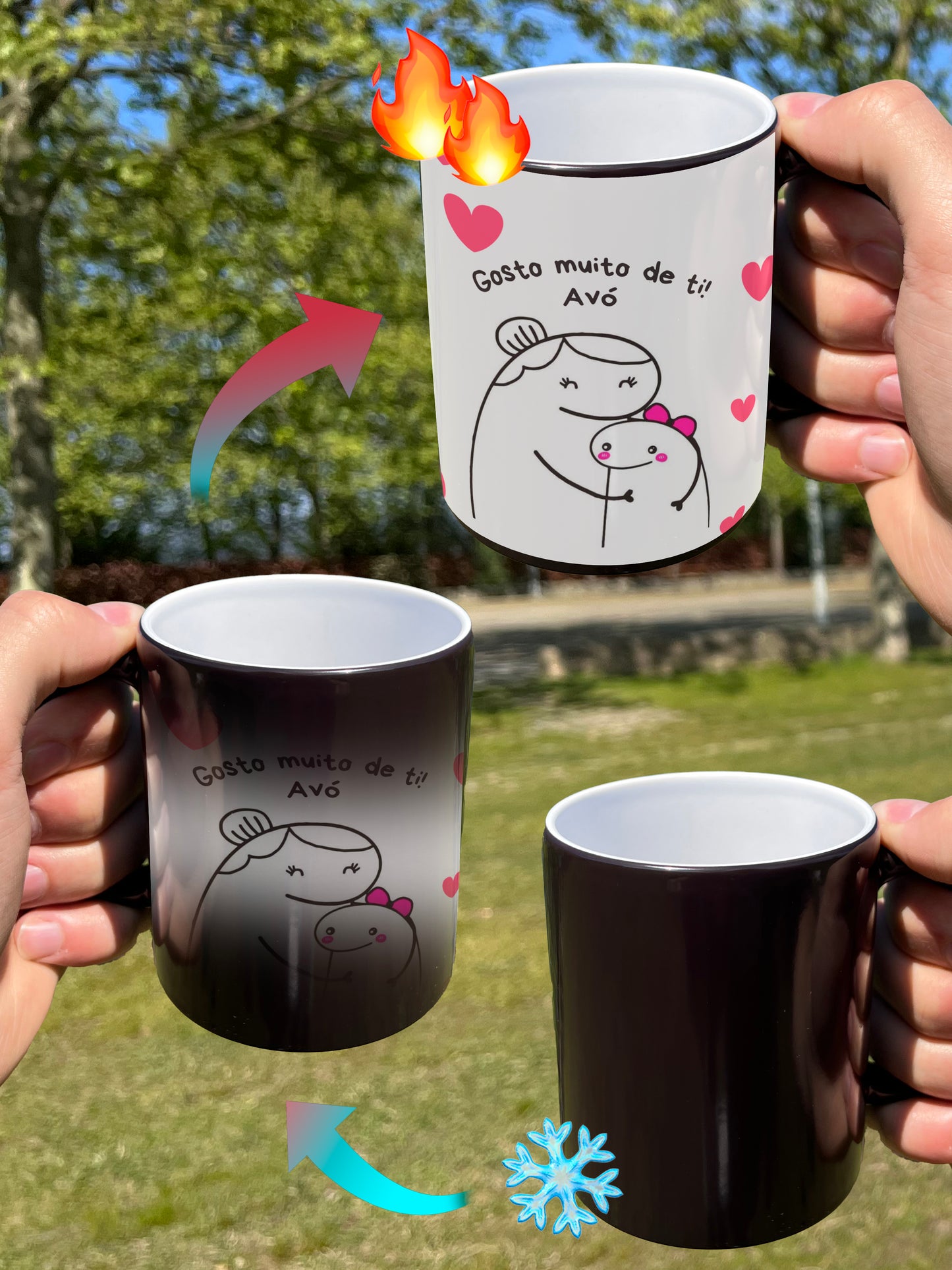 Caneca Mágica Personalizada - Gosto Muito de Ti Avó