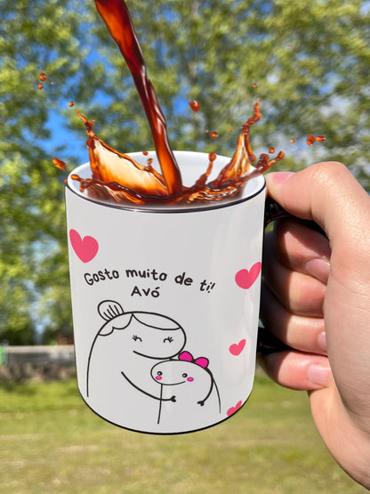 Caneca Mágica Personalizada - Gosto Muito de Ti Avó