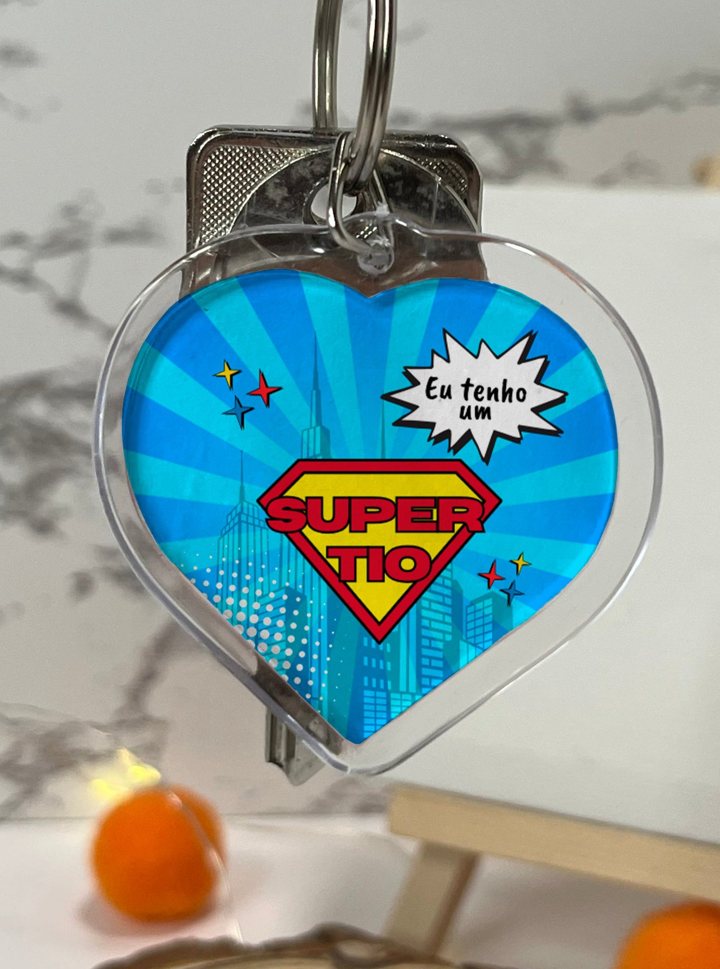 Porta-chaves Personalizado "Super Tio"